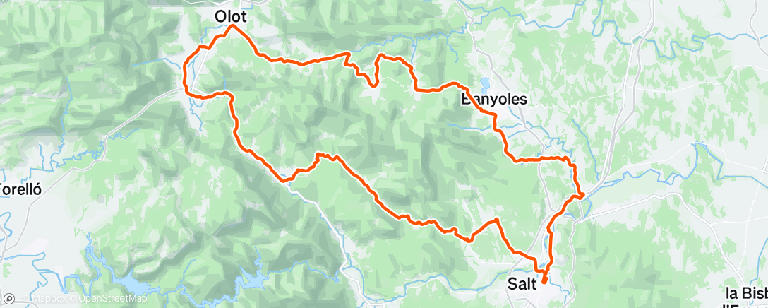 Map of the activity, Afternoon Ride