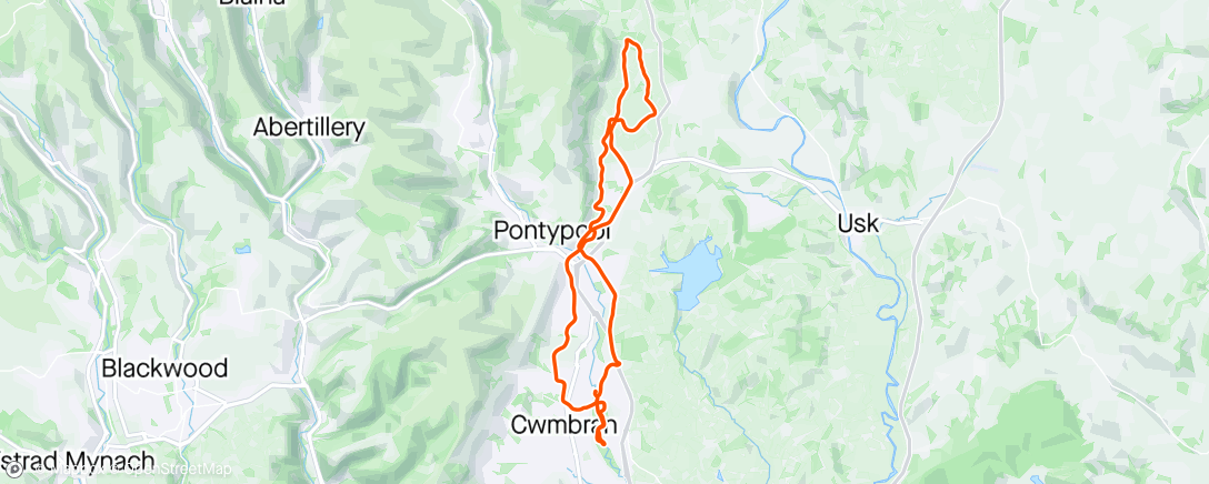 Map of the activity, Long Slow Run