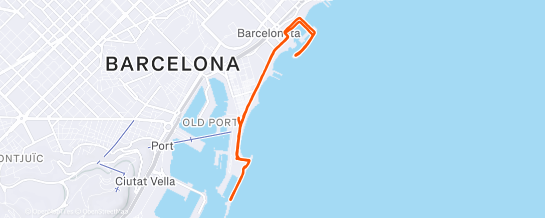 Map of the activity, Morning Run