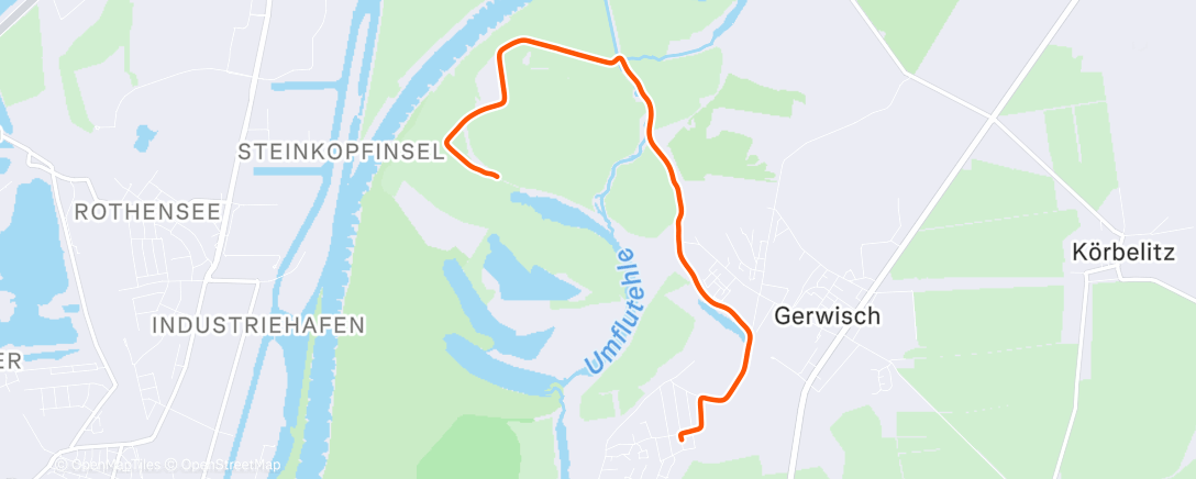 Map of the activity, Lunch Run