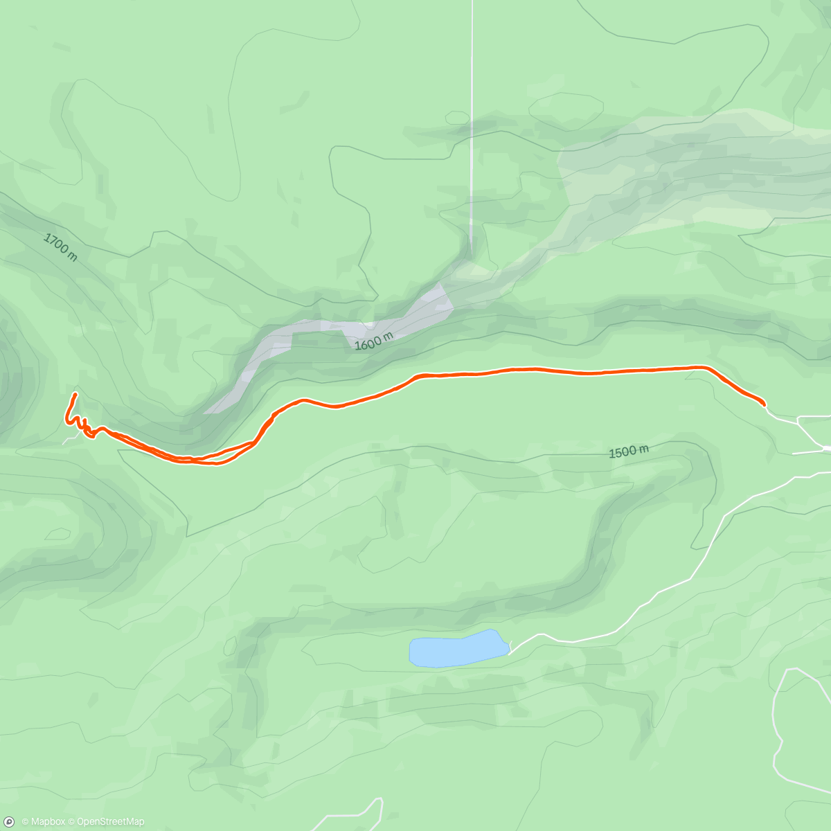 Map of the activity, Waterfalls with some snowfall - Tumalo Falls hike