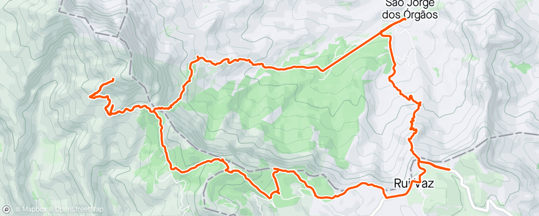 Mapa da atividade, Rui Vaz - Monte Tchota  puis but au Pic d'Antonio