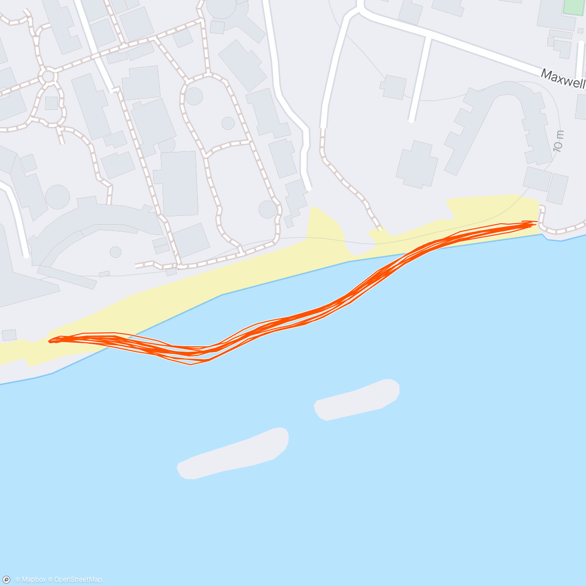 Map of the activity, Early Morning Beach Run