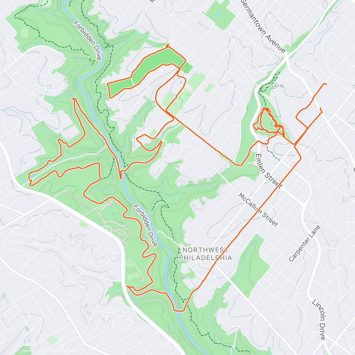 Map of the activity, Quick Mtb in Between Xmas Events w CDH!!
