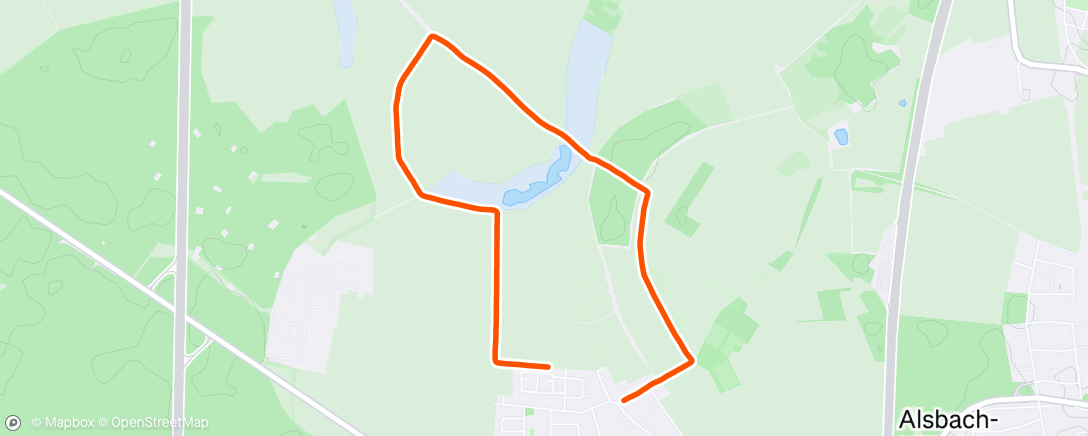 Map of the activity, Lauf am Morgen