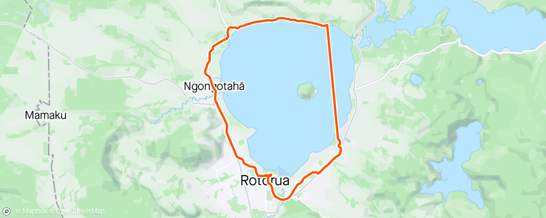 Map of the activity, 040524 Rotorua 60th Marathon All done wasn't that time Strava had a fit was about 7 hours 15 minutes