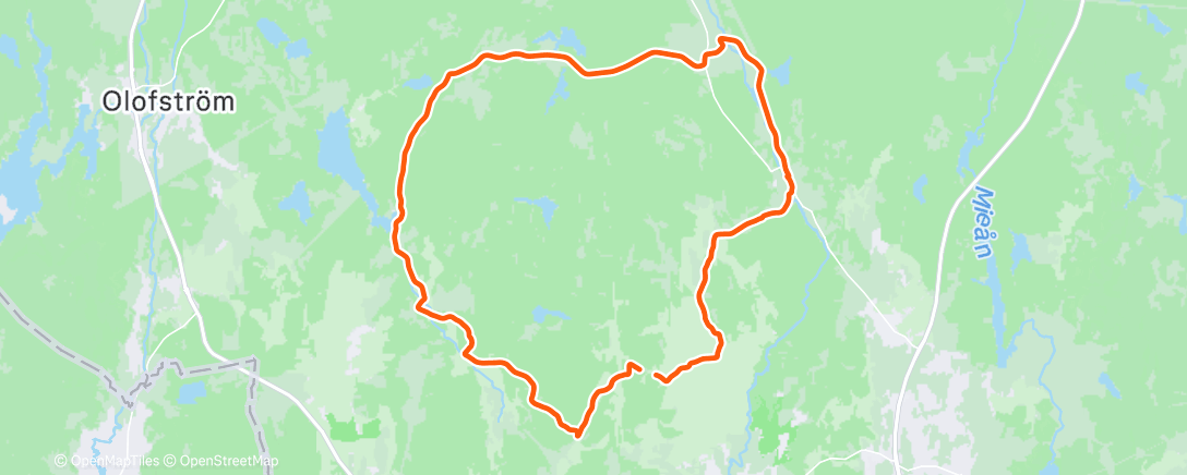 Map of the activity, Afternoon Ride