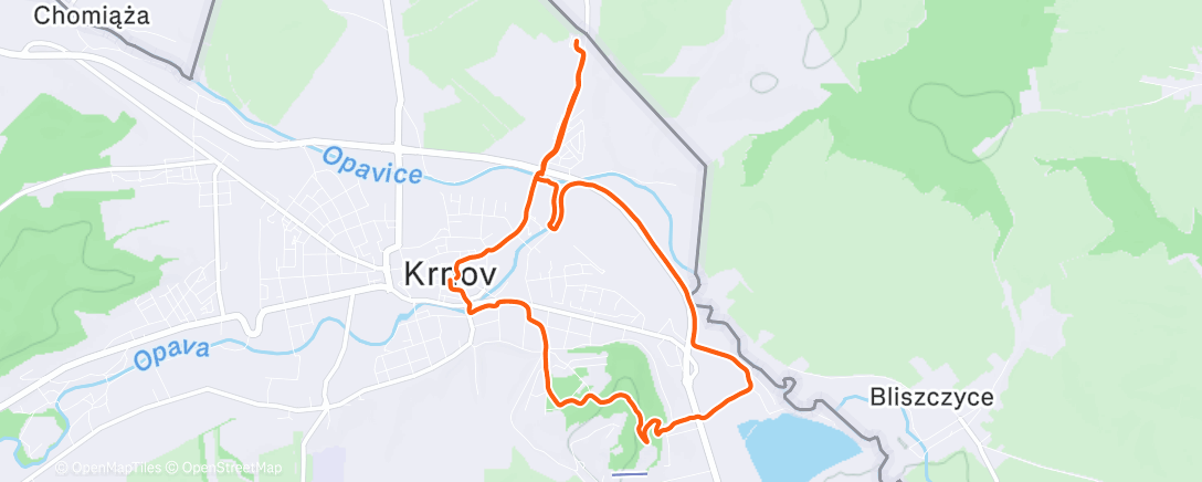 Map of the activity, Lunch Walk