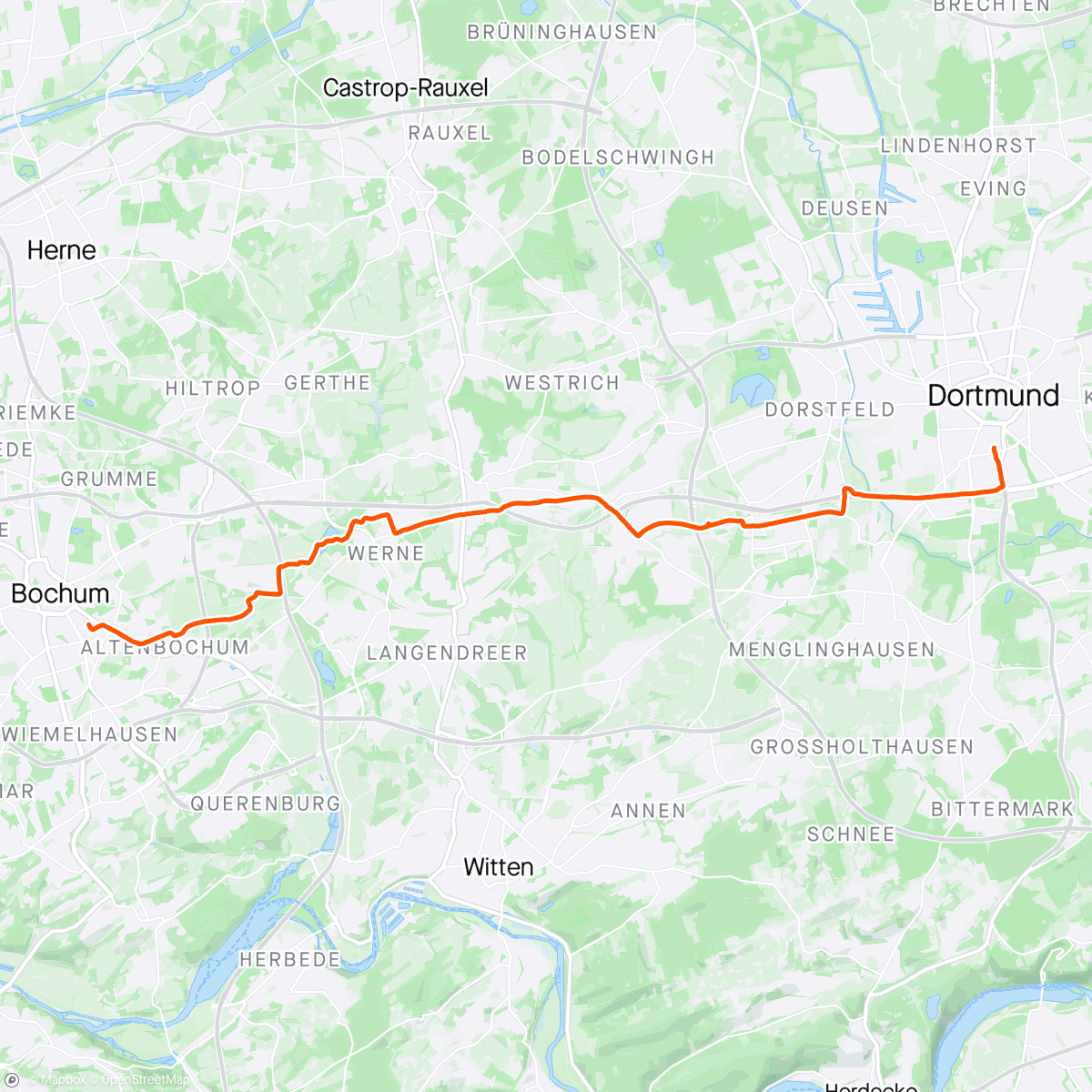 Mapa de la actividad (Kinder-Lebens-Lauf Dortmund -> Bochum 🏃🏼‍♂️🐻‍❄️❤️)