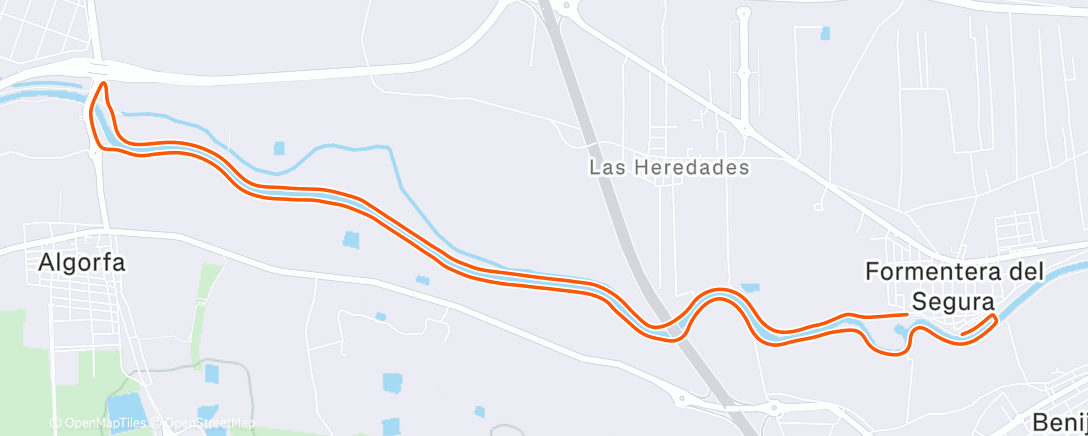 Map of the activity, Carrera a la hora del almuerzo