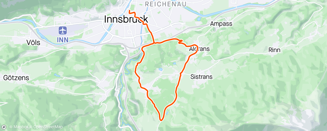 Map of the activity, Zwift - 13min Progressive Climb in Innsbruck