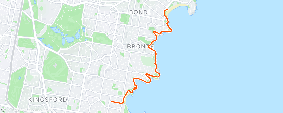 Map of the activity, Morning Run