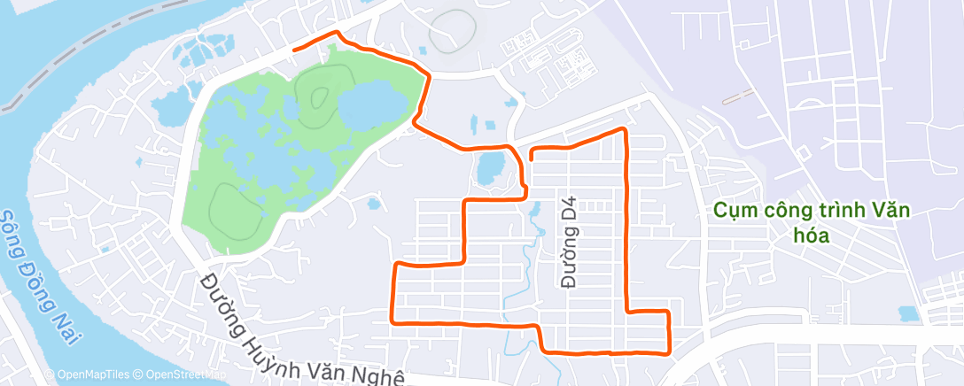 Map of the activity, Morning Run