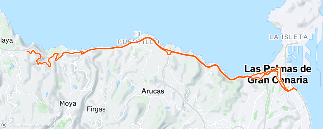 Map of the activity, Bicicleta por la mañana