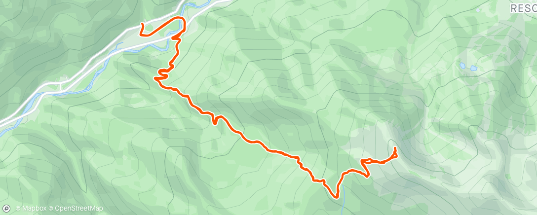 Carte de l'activité Утренний забег на хребет Аибга