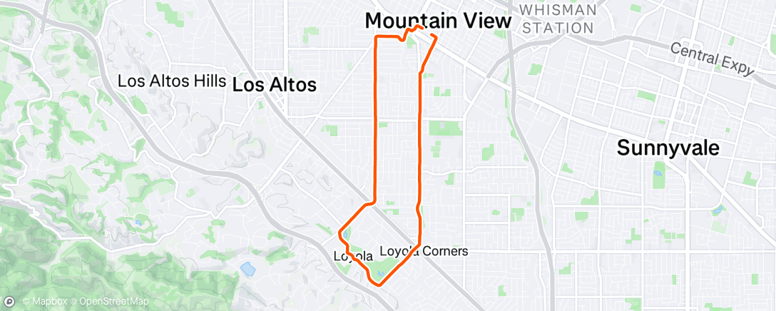 Map of the activity, Morning Run