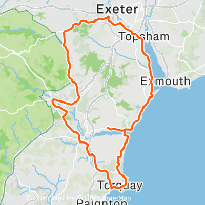 Exeter - 360 - labra - home | 95.7 km Cycling Route on Strava