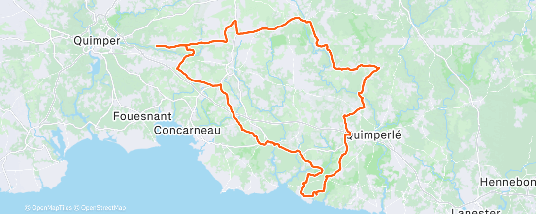 Map of the activity, Sortie vélo le matin