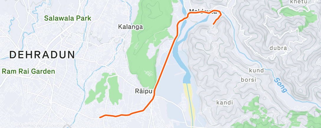 Map of the activity, Morning Ride