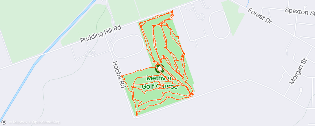 Map of the activity, Heavy legs and 27 holes of shit golf