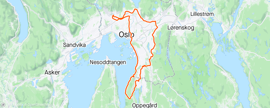 Map of the activity, Trilletur med Petter