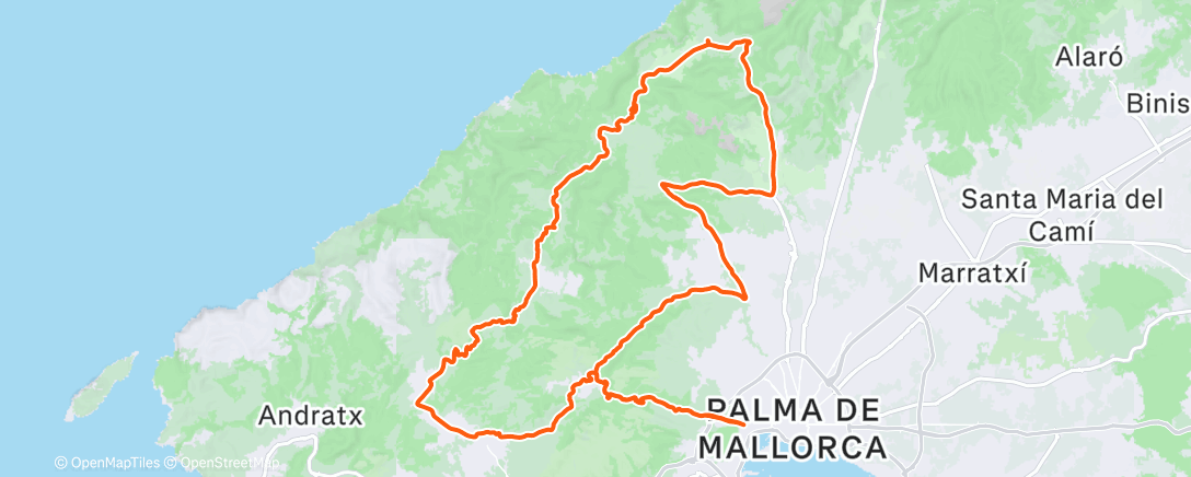 Map of the activity, Fahrt am Morgen
