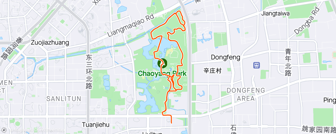 Map of the activity, テンポ 47:00@4:25/km