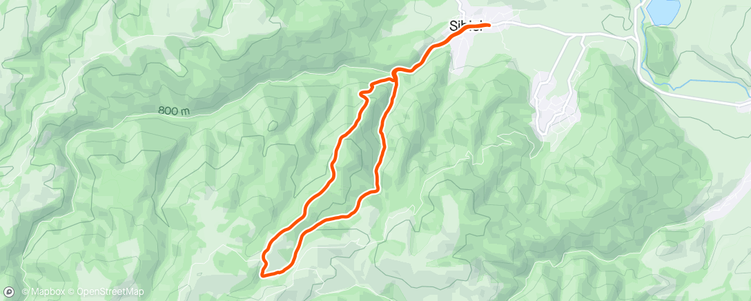 Map of the activity, Afternoon Run - am plantat niste visini