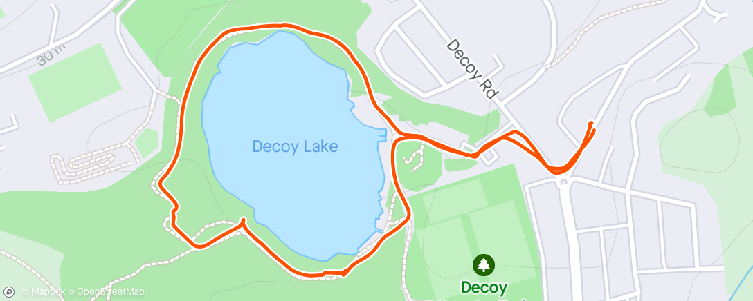 Map of the activity, Decoy country park