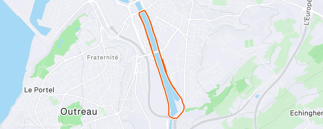 Mapa de la actividad (Course à pied en soirée)
