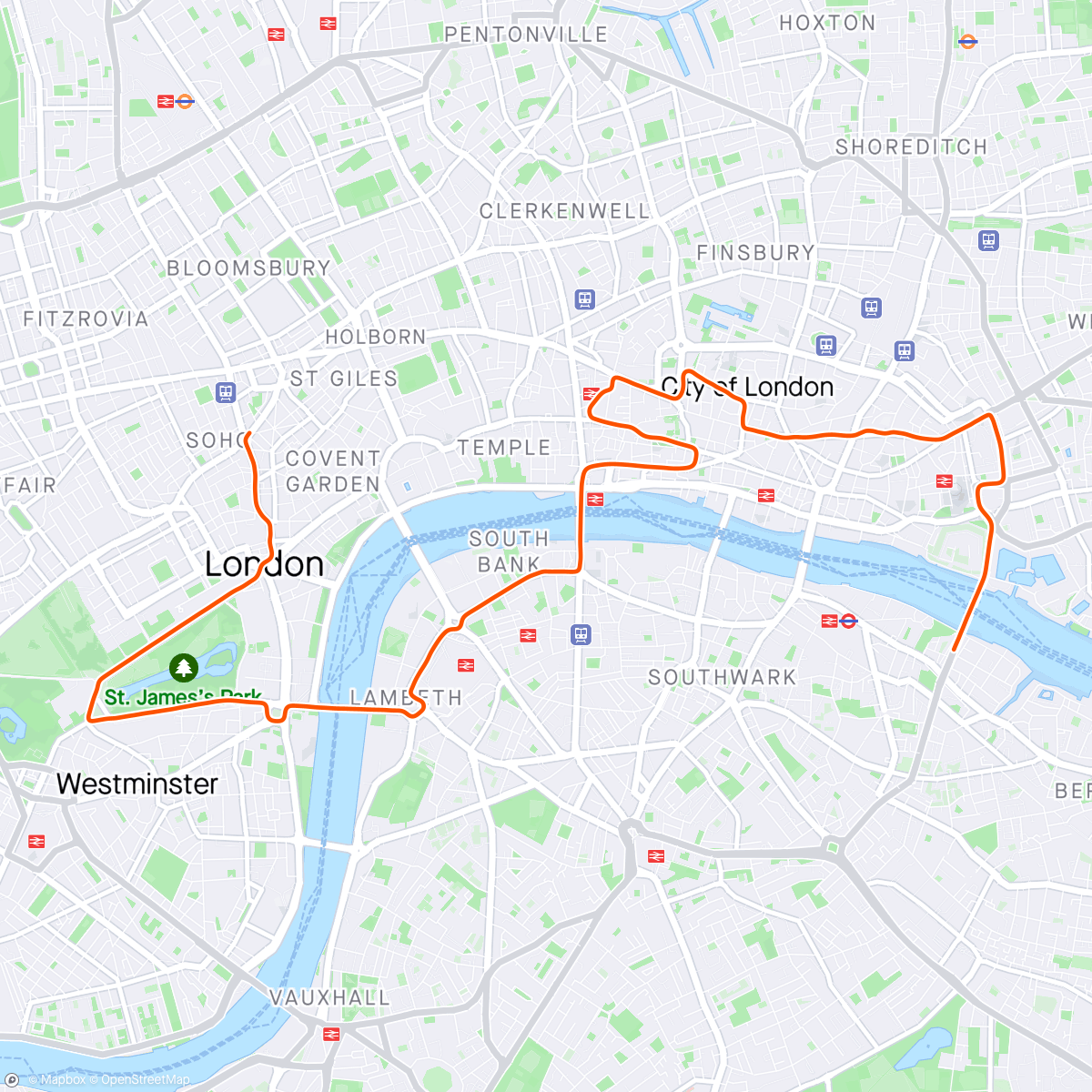 Map of the activity, ROUVY - London - The capital of the United Kingdom