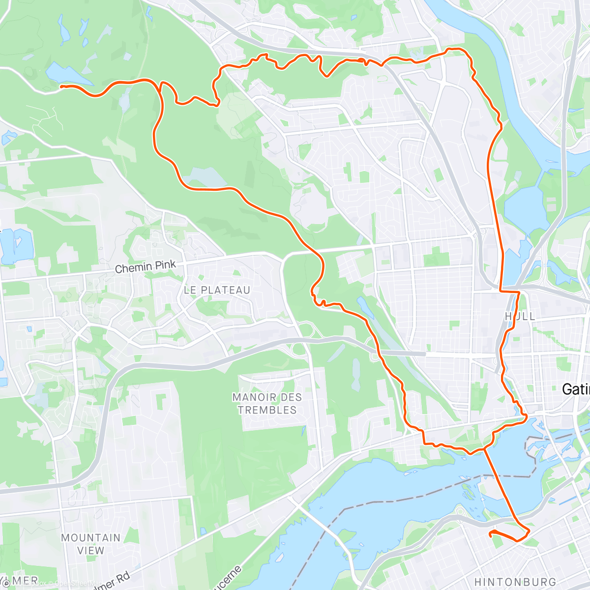Map of the activity, Windy Pink Ride