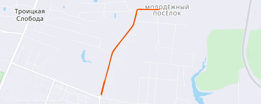 Map of the activity, Morning Run