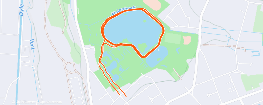Map of the activity, Lunch Run