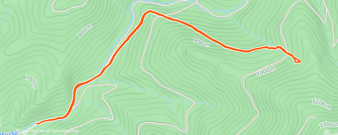 Map of the activity, Afternoon Hike