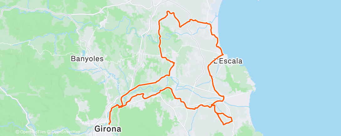 Map of the activity, Lusje fietsen met Milan