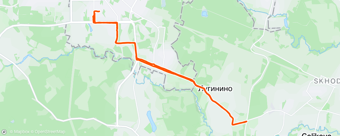 Map of the activity, Утренний забег