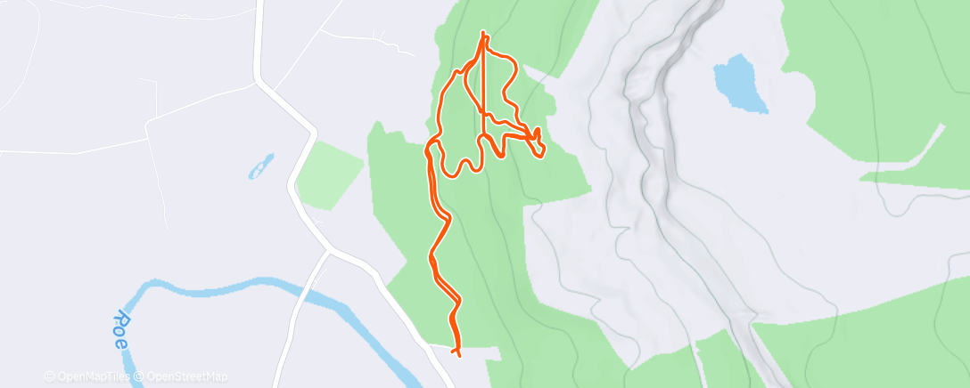 Map of the activity, Lunch Mountain Bike Ride