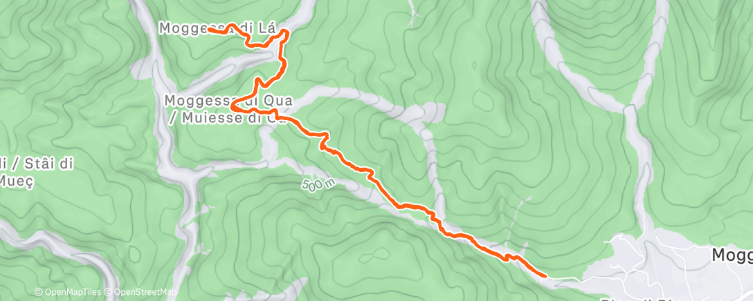 Карта физической активности (Muiescis cui canais di Muec)