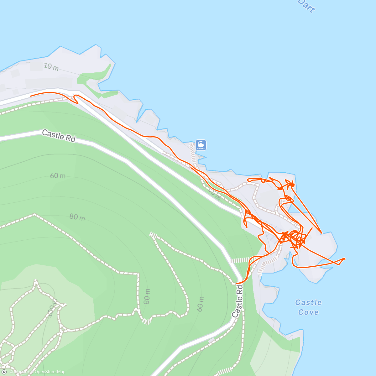 Map of the activity, Afternoon Walk