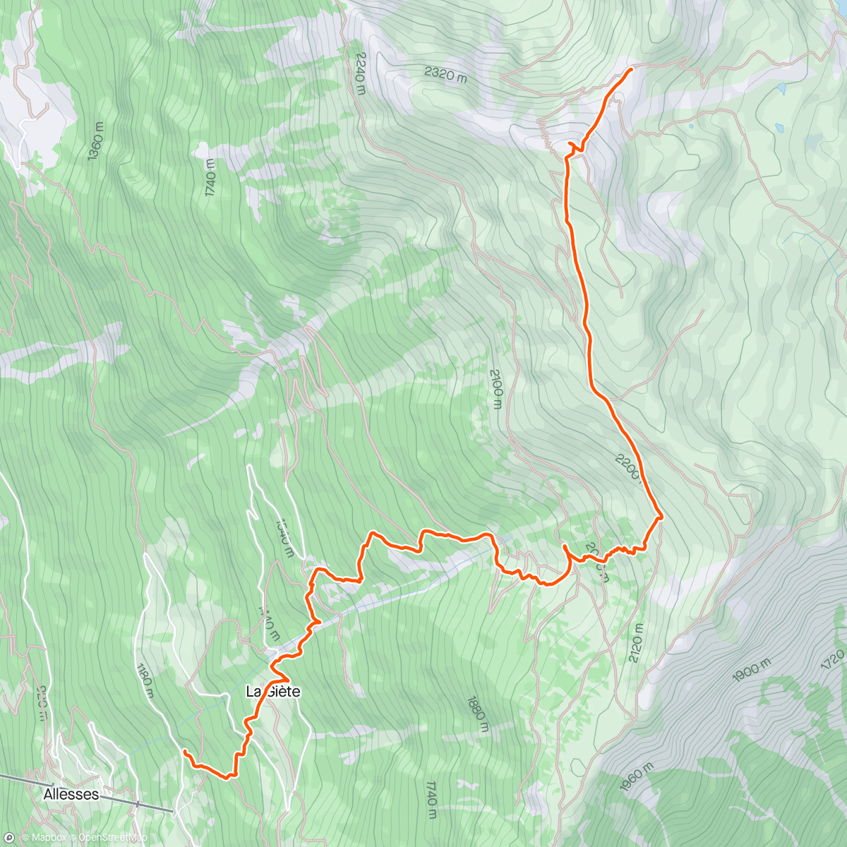 Map of the activity, Cabane du Demècre with Rosie