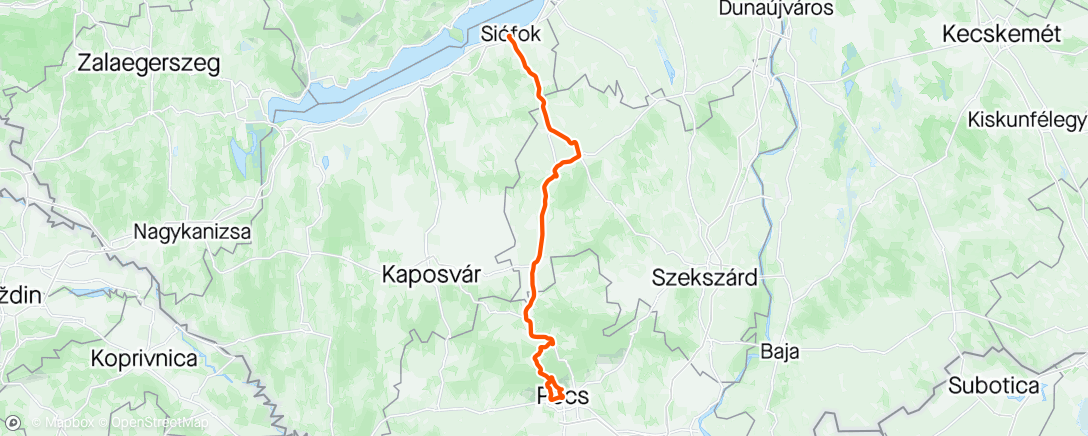 Map of the activity, Tour de Hongrie stage 5