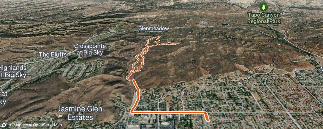 Map of the activity, Evening Mountain Bike Ride