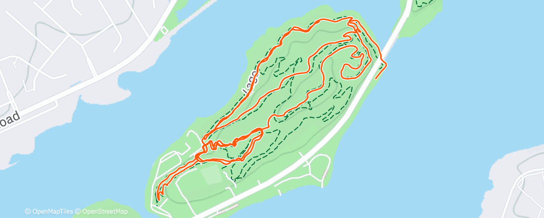 Map of the activity, 🔋 Afternoon Trail Run