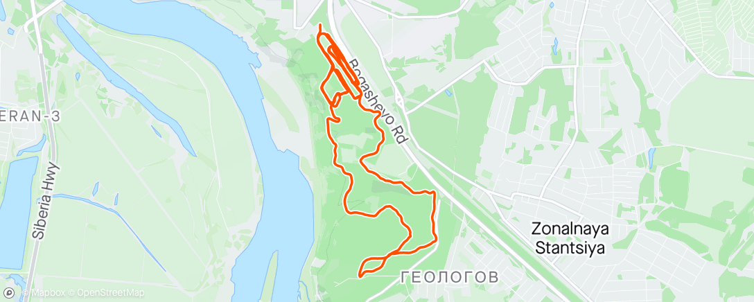 Map of the activity, Вечерняя тренировка