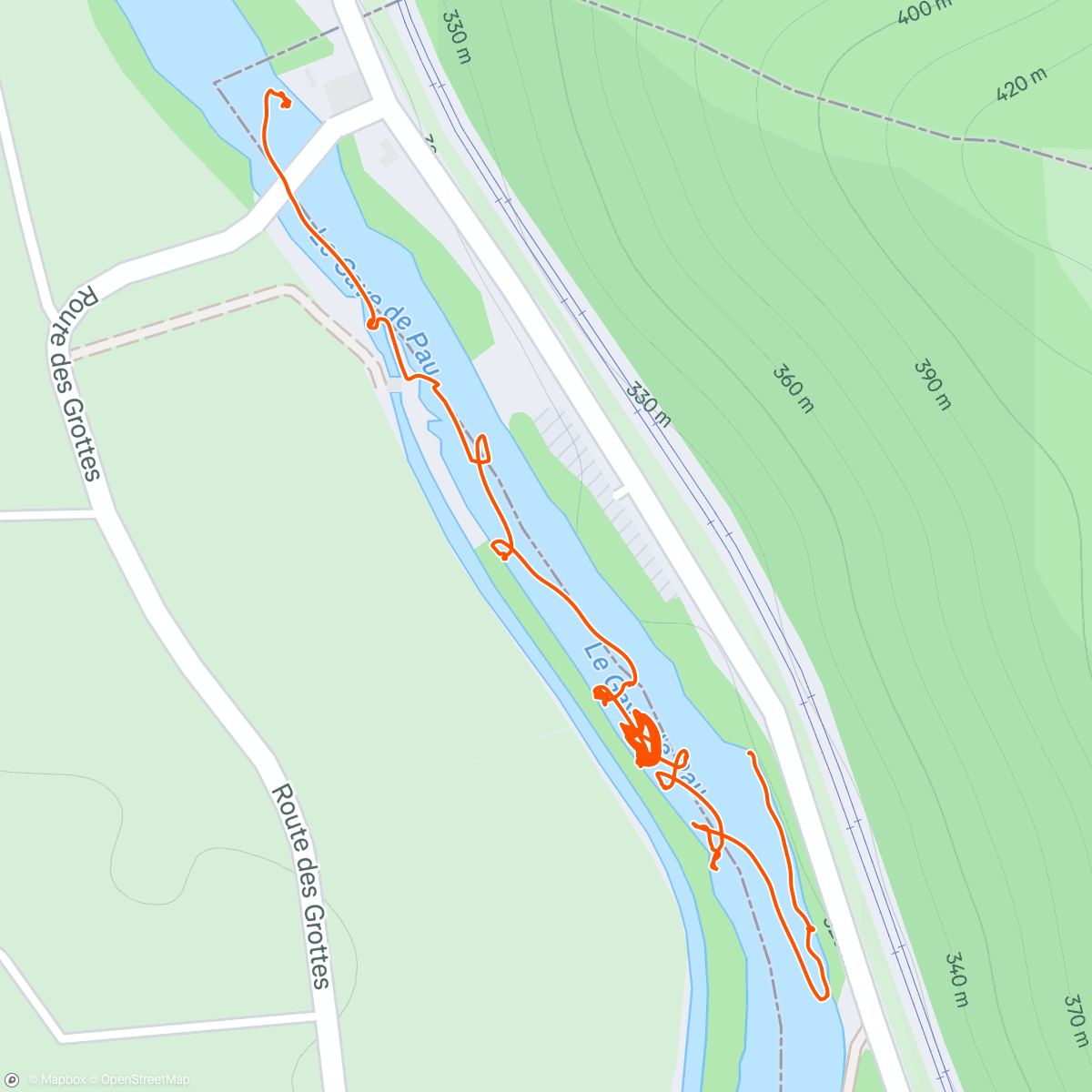 Map of the activity, Kayak au pont des Grottes