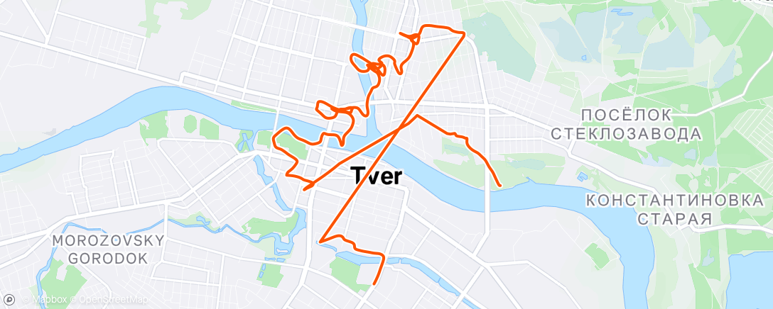 Mapa de la actividad (Утренний забег)