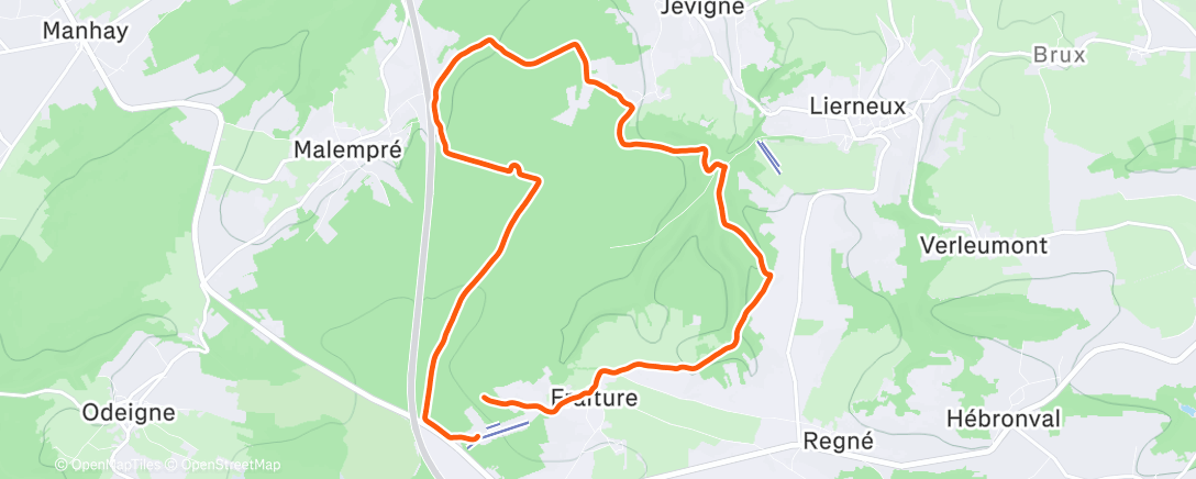 Карта физической активности (Randonnée dans l'après-midi)