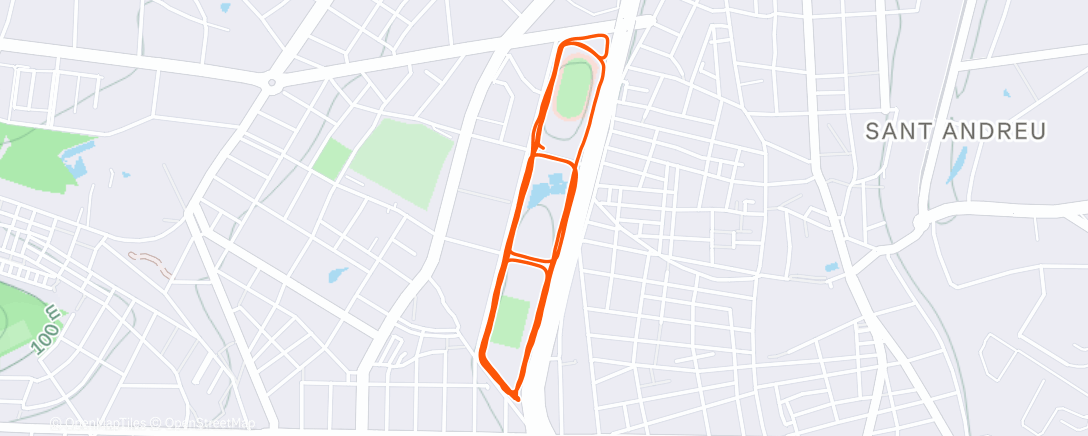 Map of the activity, Carrera de tarde
