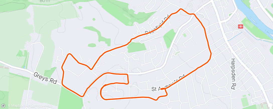Map of the activity, Late jog